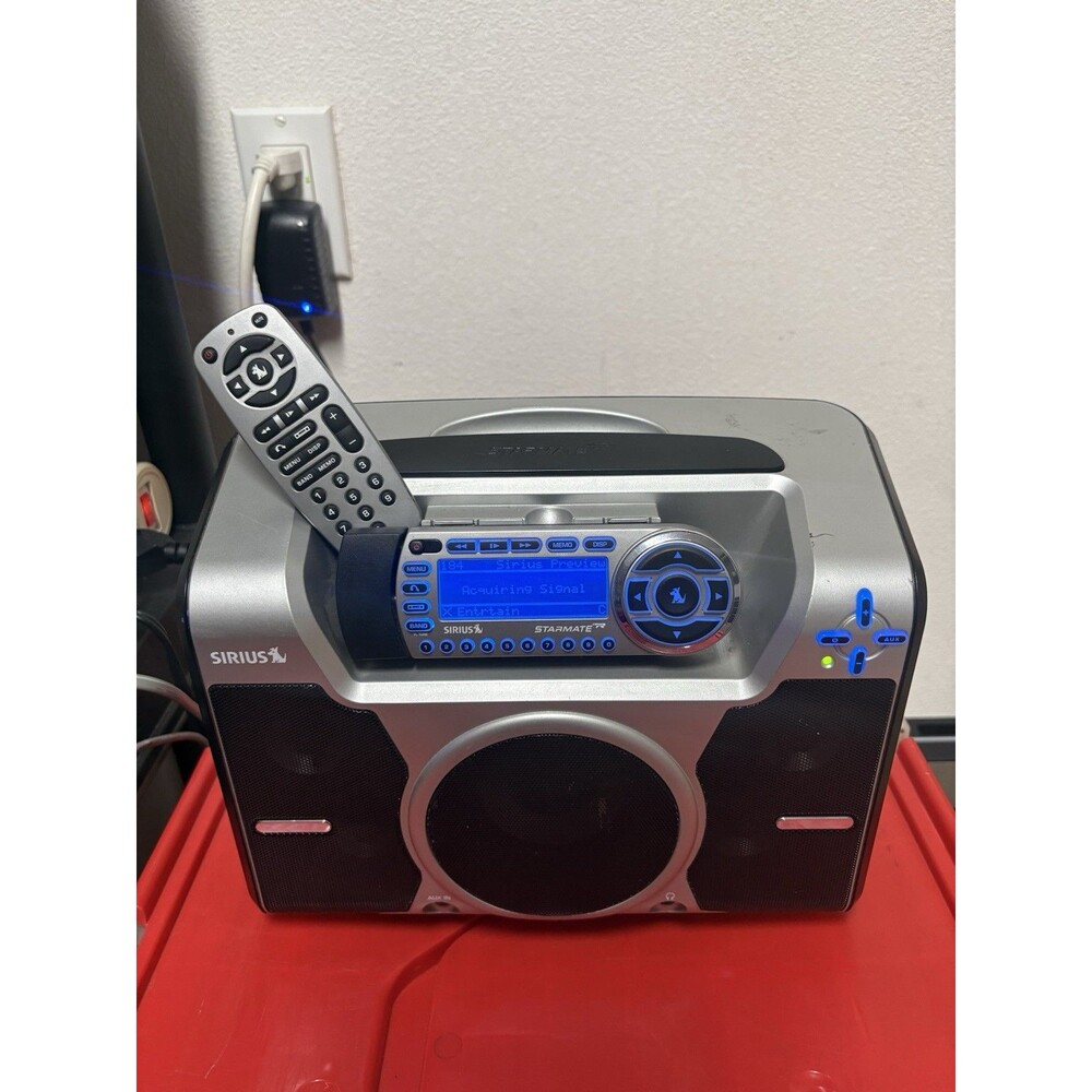 Sirius Starmate ST-B2 Boombox Speaker w/ ST2 Receiver W/ Remote & Antenna READ